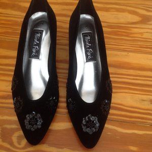 Nicole Rene Velvet Evening Shoes